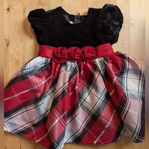 Bonnie Baby Red Velvet Dress